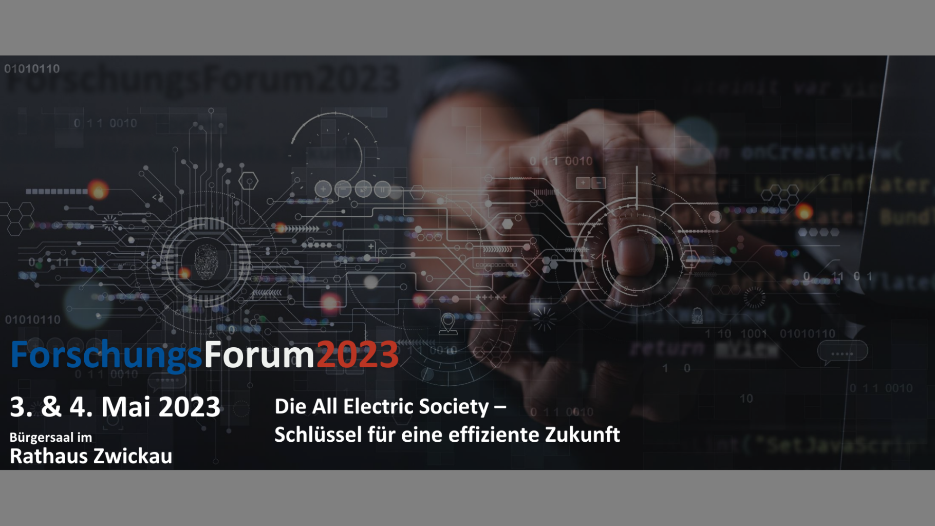 Westsächsische Hochschule Zwickau lädt zum Forschungsforum 2023 ein - All Electric Society - 