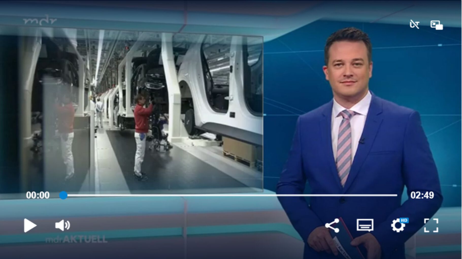 Dirk Vogel im Interview des MDR-Fernsehen über den Stellenabbau bei VW Zwickau