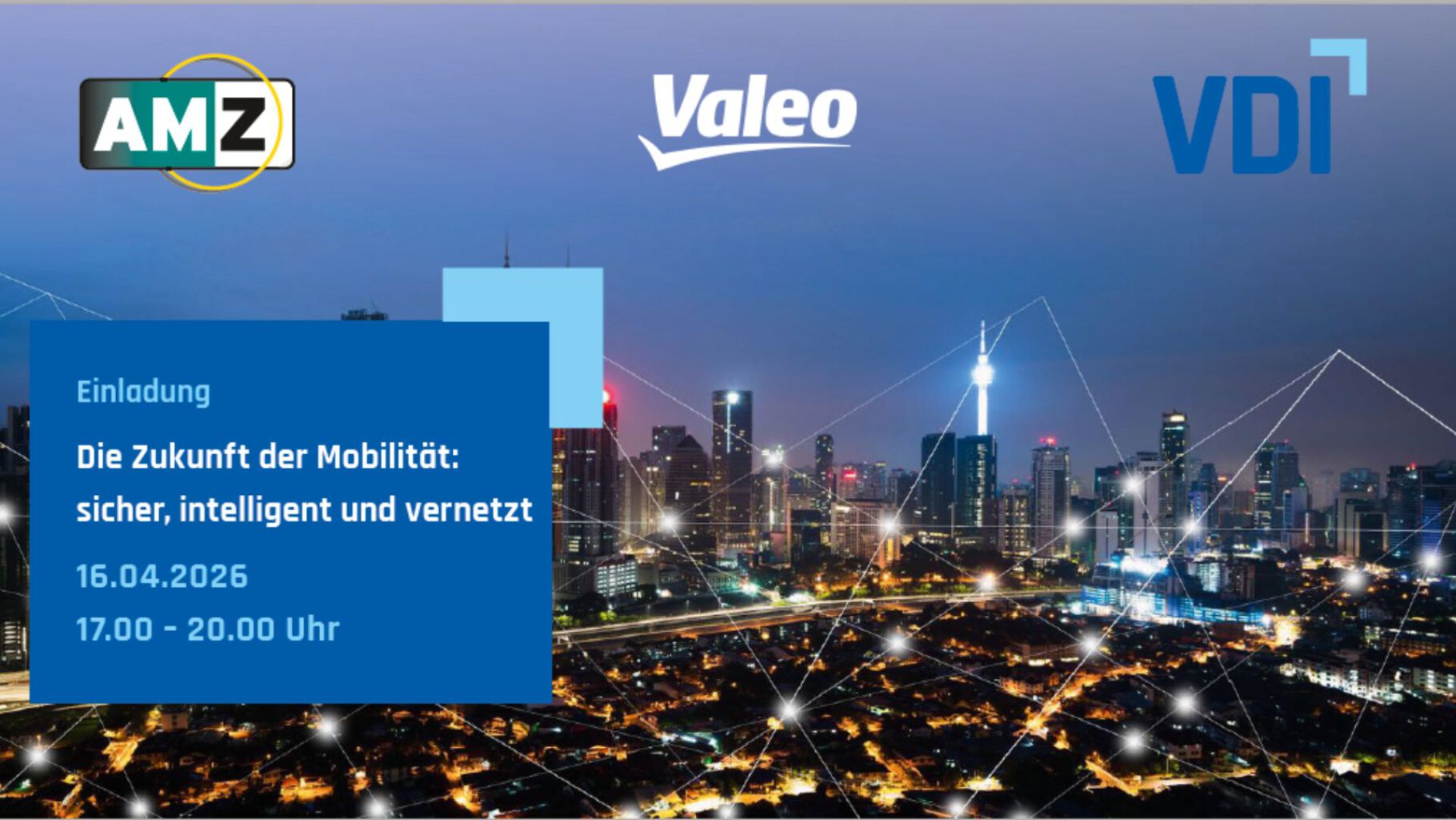 AMZ Sachsen ist Partner der Veranstaltung des VDI am 16.04.2026 in Dresden zum Thema "Die Zukunft der Mobilität - am Beispiel Valeo"
